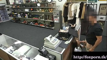 Preview 3 of Wet Pussy Tight Pussy Ebony - Cute stewardess needs money and visits a dirty pawn shop