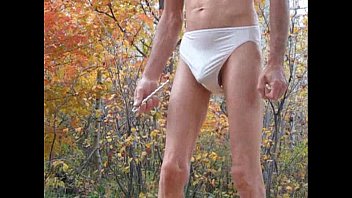 Preview 1 of Bushy Blonde - Outdoor Penis Plug and Ass Fisting In Girl Panties