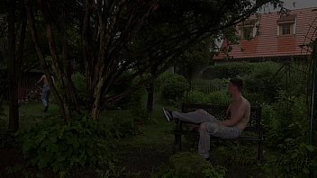 Preview 1 of Aunt Hd Chut - Huge cocked Milan barebacks bottom guy Roman in the garden