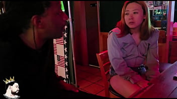 Preview 1 of Shake Is Mom - Petite Korean Happy Creamy Gets BBC Quickie in Bar Recorded by Meltdown Man