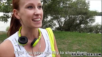 Preview 1 of Az Yashl Uak - Eurobabe Minnie Manga flashes tits and fucked for money