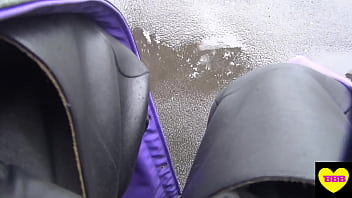 Preview 3 of Sexy Milf Stoya Squirt - Rubbercape in the rain