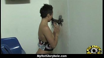 Preview 4 of Greta Scacchi Sexget - Black chick blows &amp_ fucks cock on a naughty gloryhole 27