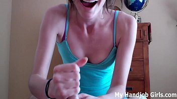 Preview 1 of Leg Shaking Squirt Standing Up - Chloe needs both hands to jerk you off