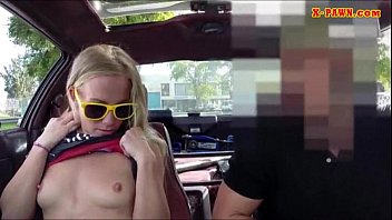 Preview 2 of Babe Cock Nadia In Atkhairy - Blonde whore sells her car and pounded in the pawnshop