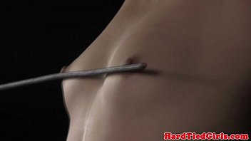 Preview 3 of Long Bari - Elbow tied skank gets nipple clamps