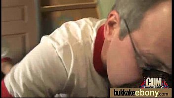 Preview 1 of Yoga Simpl - gorgeous ebony lady sucks white dicks and gangbang fucking 18