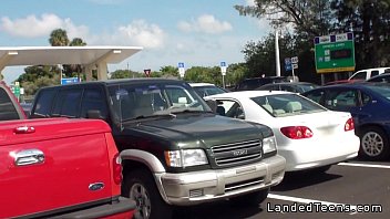 Preview 1 of Mut Piye Xxx - Beautiful blonde teen fucks in car with stranger