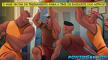 Preview 1 of Latex Secretary Interracial - Astros do Basquete - Eles gostam de cuzinhos virgens - Super compilado