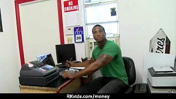 Preview 1 of Sucking And Two - Tight teen fucks a man in front of the camera for cash 25
