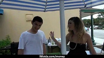 Preview 3 of Anna Rose Dildo - Tight teen fucks a man in front of the camera for cash 5