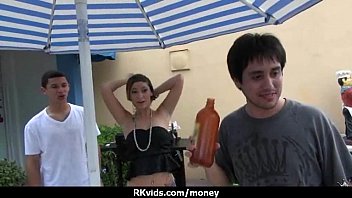 Preview 1 of Anna Rose Dildo - Tight teen fucks a man in front of the camera for cash 5