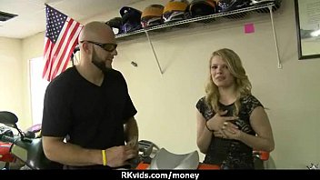 Preview 1 of Mom Son Story Movi Famlae - Tight teen fucks a man in front of the camera for cash