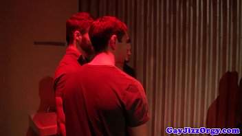 Preview 1 of Son Mask Sax Mom - Groupsex loving hunks jizzing together