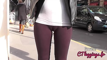 Preview 2 of Layla Blak - Street cameltoe,  girls in leggings