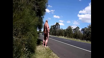 Preview 4 of Fitness T - Public Nudity By Freeway as 17 Cars Pass