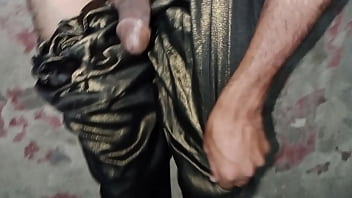 Preview 4 of Lick Her Rough - Pakistani bisexual gay boy masturbation with shining silk fabric