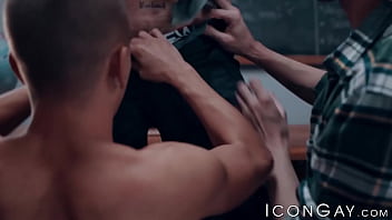Preview 2 of Sksy Vido - Student Andy Taylor rimmed before hot 3way with professor