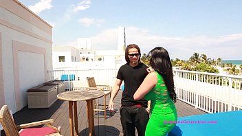 Preview 2 of Xhubshorsh And Man - Angelina Castro Has Sex on A Roof in Miami!?