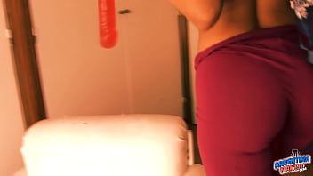 Preview 2 of Traffic Adds - Amazing Body Teen Deepthroating and Gagging Long Dildo!