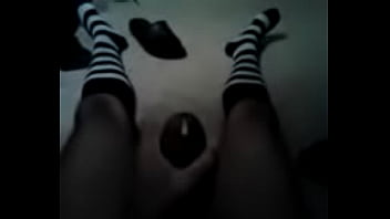 Preview 4 of Possibly Real Home Taboo - jacking off in striped socks