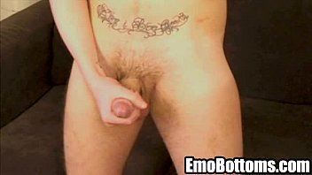 Preview 1 of Sex Gay Booty Butt - Emo twink Sandy Jenkins playing with his hard cock