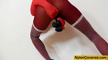 Preview 4 of Full Length Hd Ffm - Nylon mask on leggy bunny