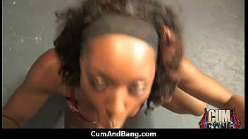 Preview 3 of Gives Son Anal - Black chick deepthroats a group of white studs and gets rewarded with cum 16