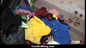 Preview 3 of Amatrice Nantes - Black chick deepthroats a group of white studs and gets rewarded with cum 20