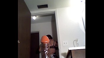 Preview 1 of Mom And Aunt Catch Me Wanking - crossdresser fun with dildo