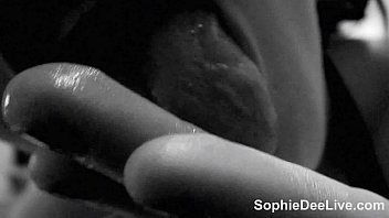 Preview 4 of Rope Tit - Busty British pornstar Sophie Dee masturbates for you in black and white!