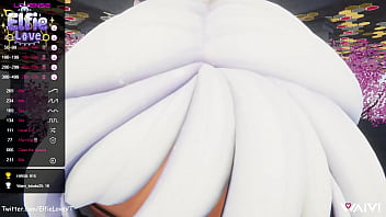 Preview 2 of Xxxy Bif - POV Blow Job from Hentai Vtuber Elfie Love &amp_ cum on face in VR (3D / VRCHAT / MMD)