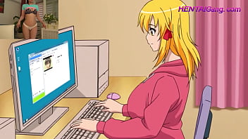 Preview 3 of Colss Rom Xnx - Cybersexual Relationship - Childhood Friends Who Live Next Door Have Sex Chat on a Nightly Basis ▸ HENTAI ENG DUBBED (UNCENSORED)