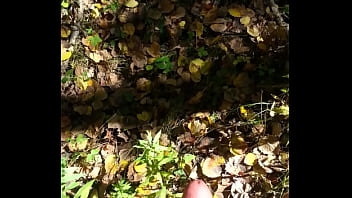 Preview 1 of Video Penis - 10 cum ropes in the woods