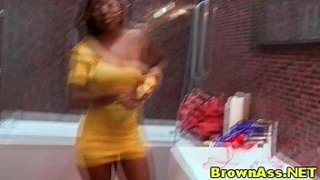 Preview 1 of Sleeping Mom Sex Indian Son - Beautiful ebony ass cumshot outdoors