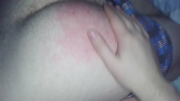 Preview 2 of Old Man Young Big Tits Girl - Spanking a Nice Hairy Ass