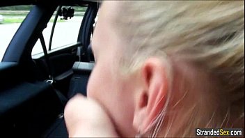 Preview 4 of German Online Mom Hd Girl - Jessie Sinclair gives bj in back of car