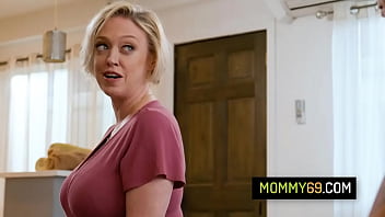 Preview 2 of Small Teens With Big Cock - Blonde milf stepmom Dee Williams gape her stepson&#039_s cock into her tight ass