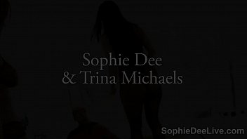 Preview 1 of No Sxy - Porn sluts Sophie Dee and Trina Michaels get 2 dicks!