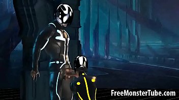 Preview 1 of Poran Xxx Watch Videos - Sexy 3D cartoon Tron babe sucks cock and gets fucked