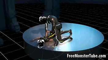 Preview 4 of Poran Xxx Watch Videos - Sexy 3D cartoon Tron babe sucks cock and gets fucked