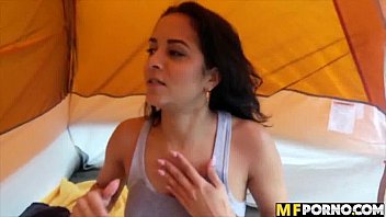Preview 2 of Guru Sendiri - Latina gets fucked in a tent Abby Lee Brazil 1