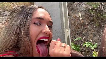 Preview 3 of Chubby Nude Teen Girls - BBC fucks me on the street while my cuckold husband records us.