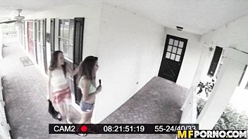 Preview 1 of Smart Baby Fuking Video - Caught on camera teen 3some Jade Nile,  Sarai 1 1