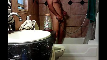 Preview 4 of Virtual Lap Dance Jeans - neighbor &amp_ land lady peep on my webcam shower