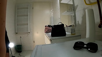 Preview 2 of X Deshi Vidio - One of the Hottest Redhead College Girls every with a Short Modified Miniskirt and No Panties No Bra in the Bathroom shows Pussy and Ass
