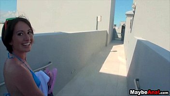 Preview 2 of Movies Porn Seance - Amateur brunette has first anal adventure Evelyn Lacie 2