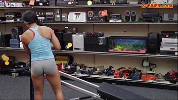Preview 1 of Sexy Couch Babes Pussylicking - Big tits muscular chick gives head and fucked in the pawnshop