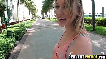 Preview 3 of Porn Rocket - Sexy blonde teen is so horny she fucks in the car Riley Reynolds.1