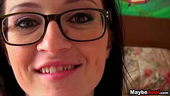 Preview 1 of Harb Core Group - Nerdy chick with glasses gets a dick in her ass Kira Kennedy 1 1